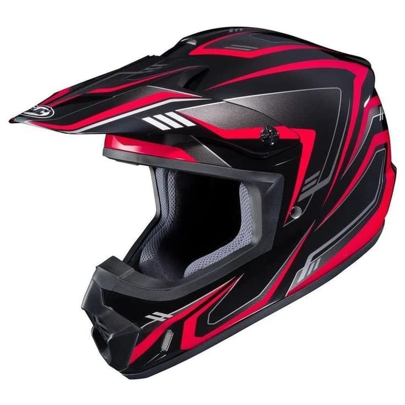 Casque Cross Enduro Aérodynamique Noir & Rose Fluo